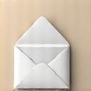 Email icon with an open envelope