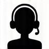 Icon of a person with a headset, symbolizing expert customer support.