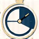 Illustration of a clock with wings, symbolizing saved time by avoiding research and decision-making.