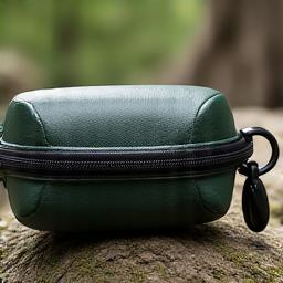 Rugged, durable adventure travel shaving kit on a rocky outdoor surface, featuring a sturdy travel case and compact, high-performance grooming tools.